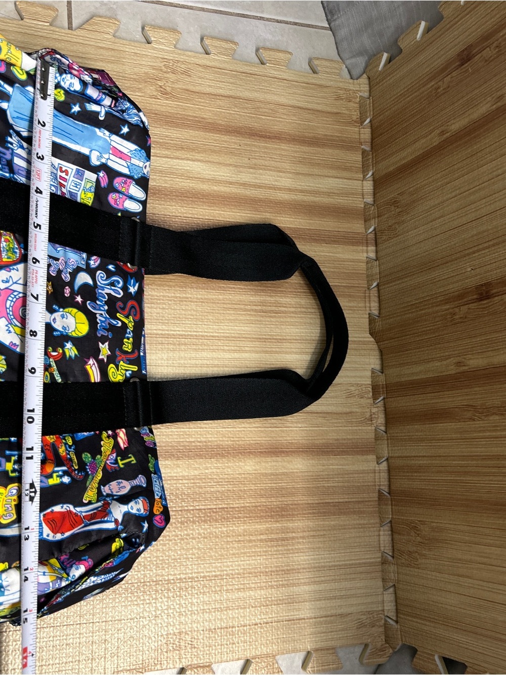 LeSportsac Sara Schwartz Night Life Mini Boston Duffle Bag - Picture 15 of 16